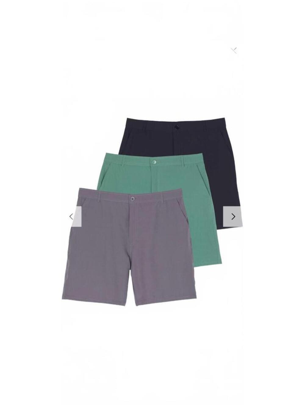 Real Essentials 3 Pack Men's 7" Golf Shorts Set - XL Size